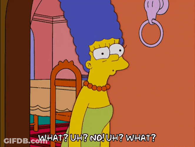 Uh What The Simpsons Marge GIF