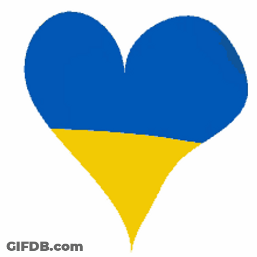 Ukraine Flag In A Heart GIF