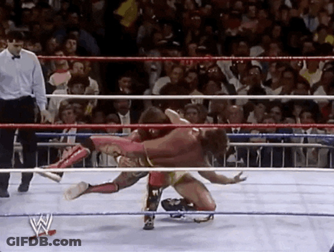 Ultimate Warrior Carrying Opponent GIF