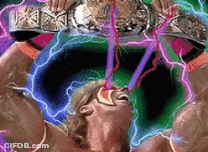 Ultimate Warrior Championship Belt GIF