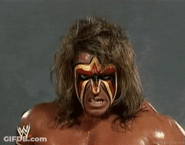 Ultimate Warrior Iconic Face GIF