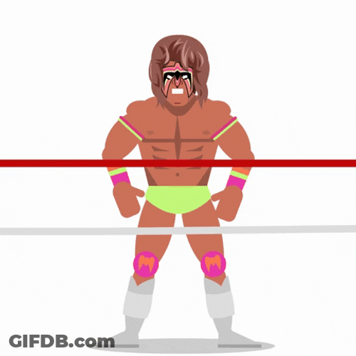 Ultimate Warrior In Ring Animation GIF