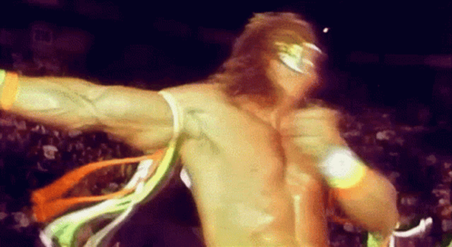 Ultimate Warrior Ponding Chest GIF