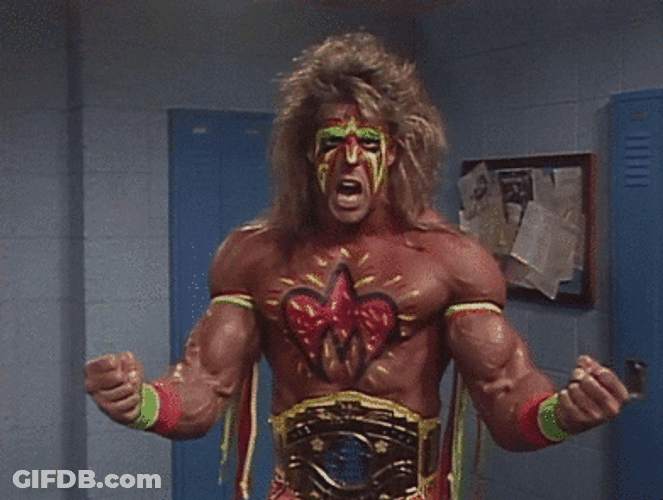 Ultimate Warrior Poses GIF