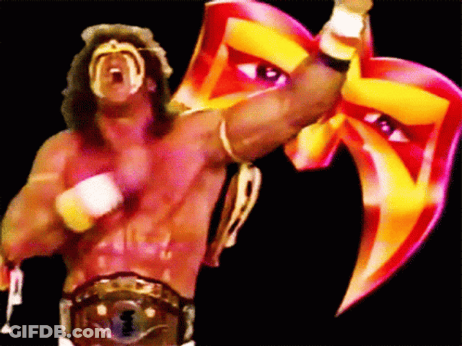 Ultimate Warrior Pounding Chest GIF