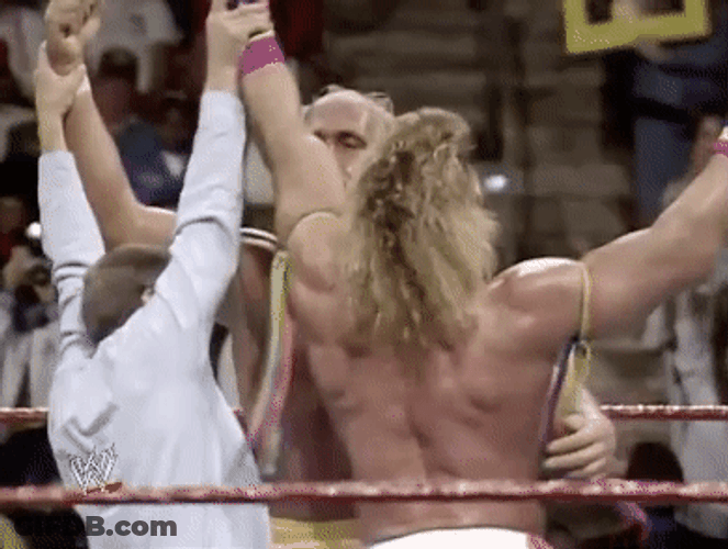 Ultimate Warrior Raising Arms GIF