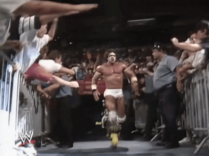 Ultimate Warrior Running Fast GIF