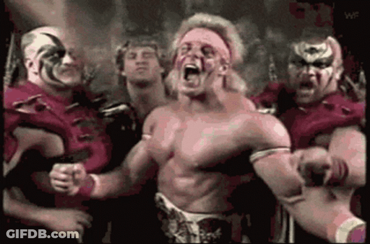 Ultimate Warrior Scream GIF