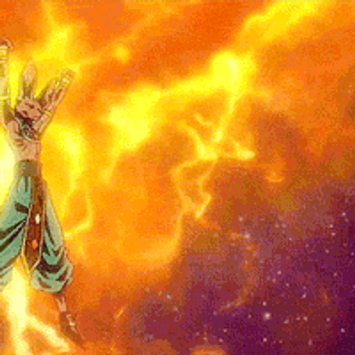 Ultra Instinct Goku Fighting Against Destruction God Beerus GIF