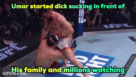 Umar Sucking Dick In Front Of Family During Boxing Match GIF
