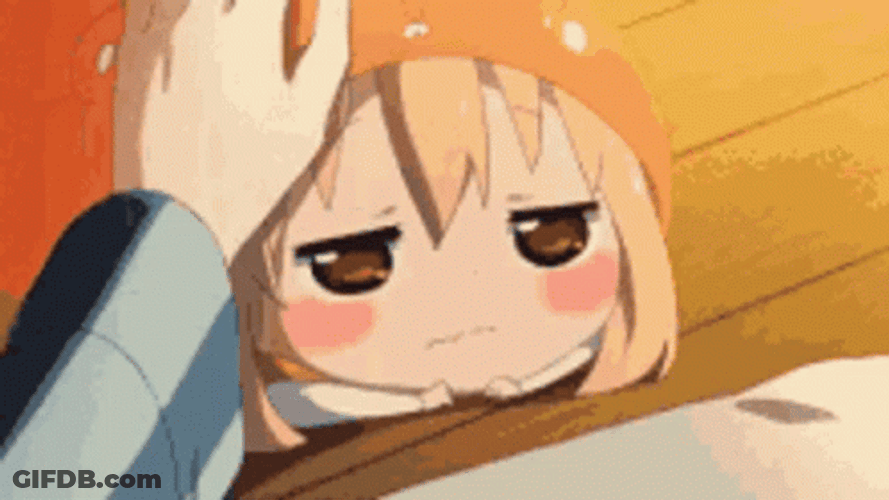Umaru Happy Getting Head Pat GIF