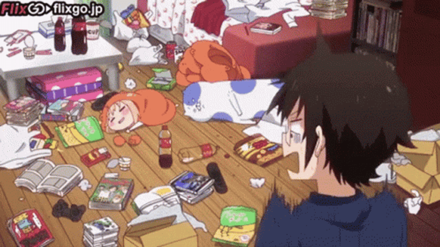 Umaru Messy Room Slacker GIF