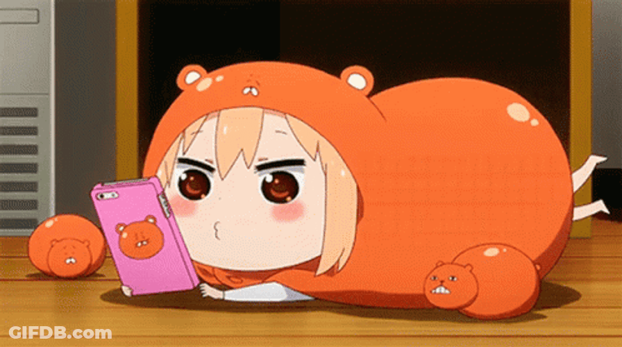 Umaru Phone Scrolling Watching GIF