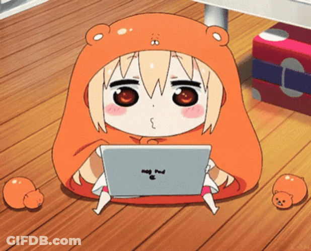 Umaru Playing With Tablet GIF