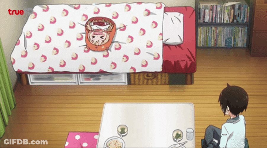 Umaru Rolling On The Bed GIF
