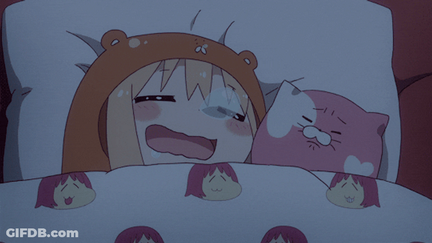 Umaru Sleeping With Stuffed Toy GIF