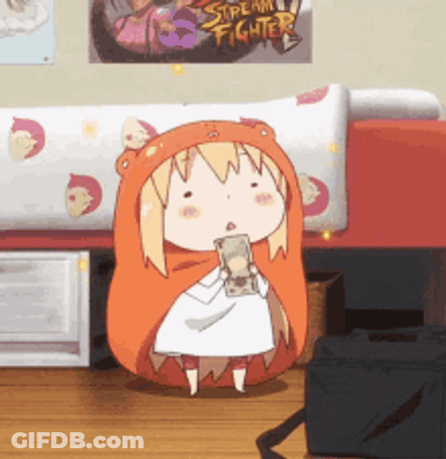 Umaru Sparkling Appreciating GIF
