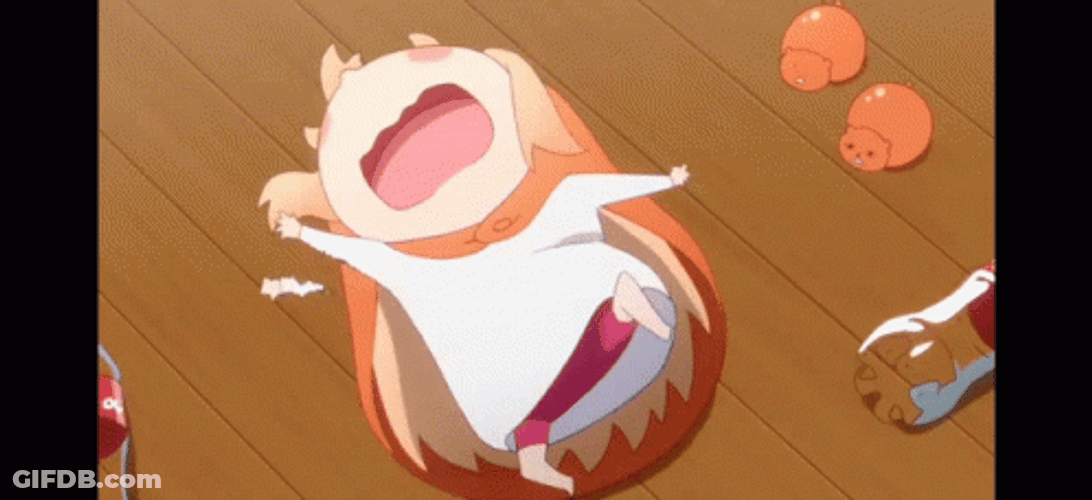 Umaru Tantrums On The Floor GIF