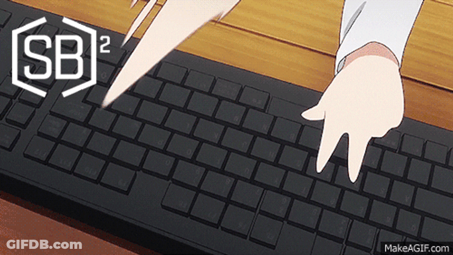 Umaru Typing In Computer GIF