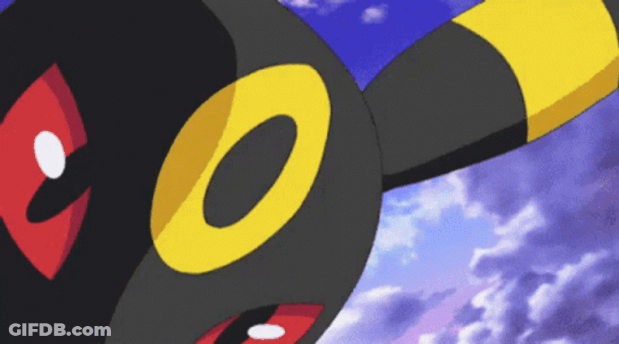 Umbreon Pokemon Dark Pulse Attack GIF