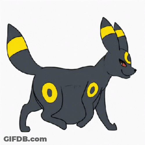 Umbreon Pokemon Walking Side Eye GIF