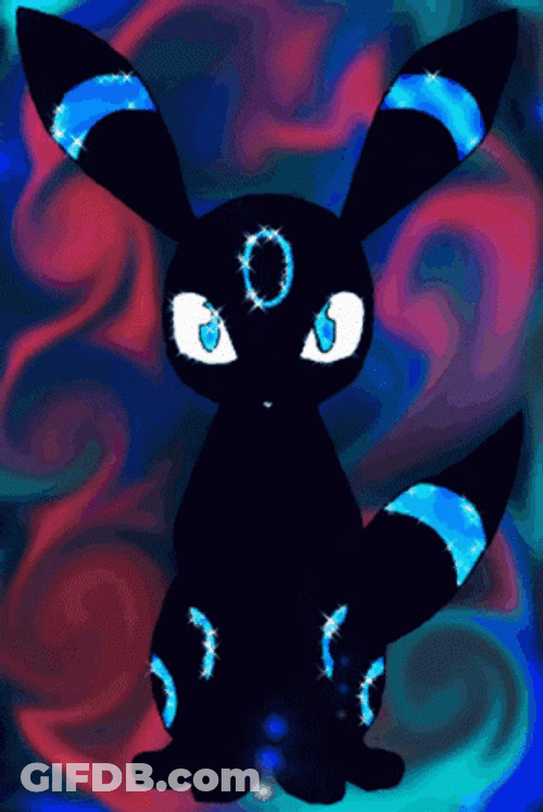 Umbreon Psychic Pokemon Neon Lights GIF