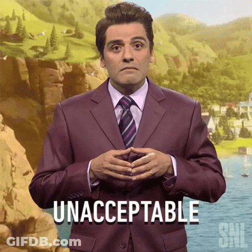 Unacceptable Oscar Isaac SNL GIF