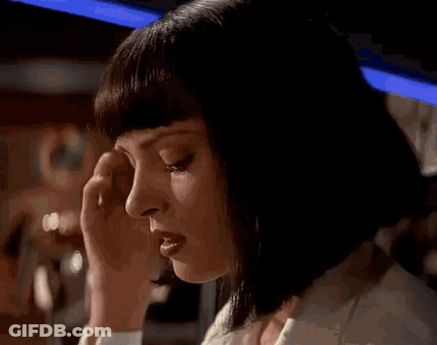 Unamused Pulp Fiction Mia GIF