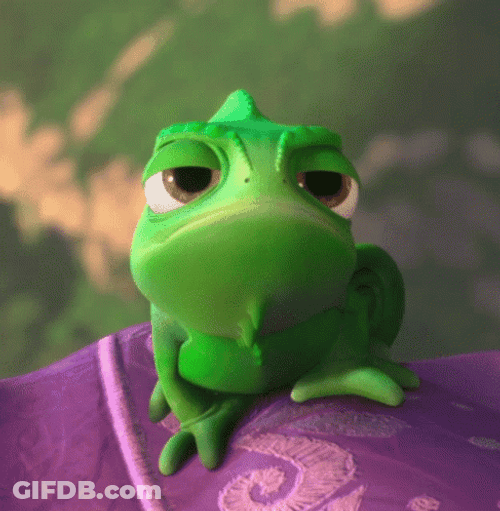 Unamused Rapunzel Pet Pascal GIF