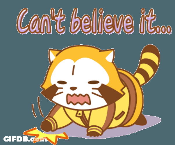 Unbelievable Cartoon Raccoon Can't Believe It GIF