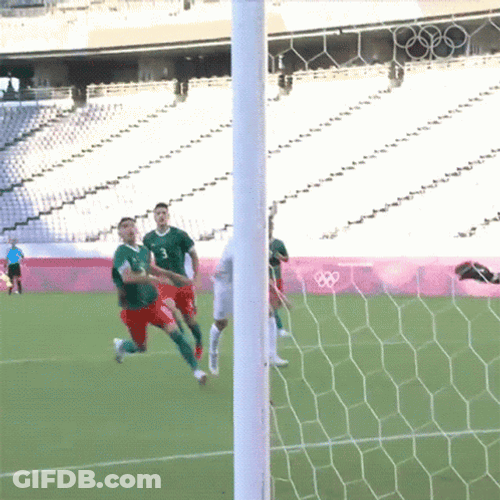 Unbelievable Soccer Goal Intercept GIF