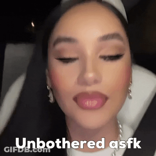 Unbothered Girl Chewing Bubble Gum GIF