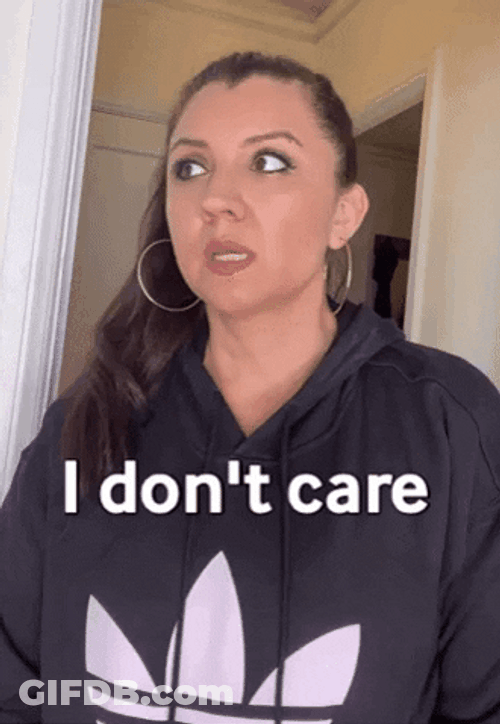 Unbothered Marji Saying She Don't Care GIF