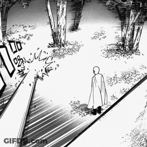 Unbothered Saitama Manga GIF