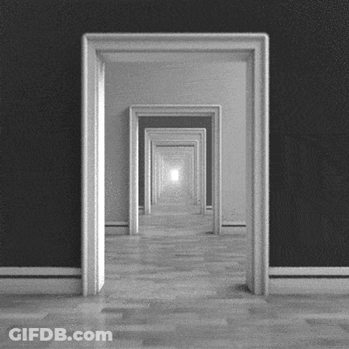 Unbounded Door Loop Optical Illusion GIF