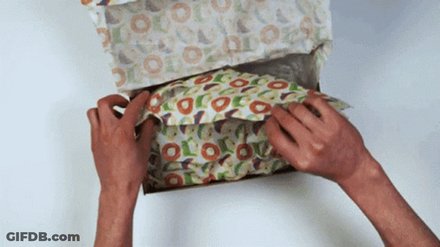 Unboxing Blue Adidas Shoes GIF