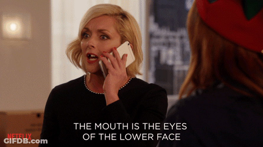 Unbreakable Kimmy Schmidt Mouth Is Eyes GIF