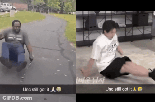 Unc Still Got It Two Men Kneeling GIF