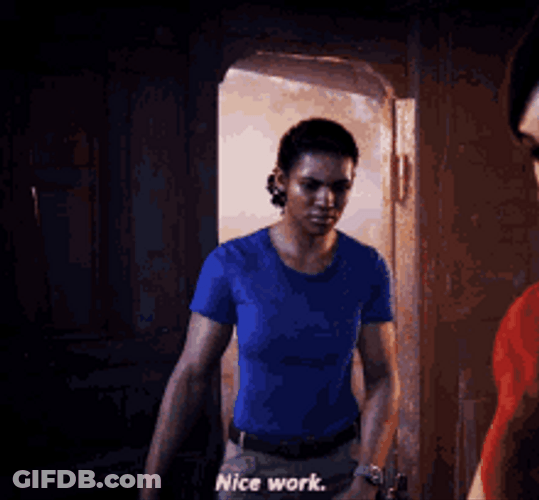 Uncharted Nadine Ross Great Work GIF