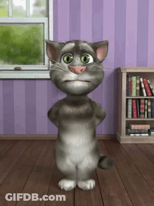 Uncle Ben Beaten Talking Tom With Pillow GIF