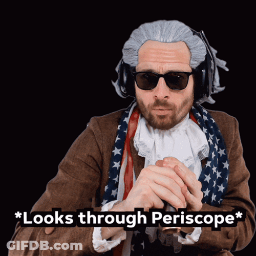 Uncle Ben Looks Through Periscope GIF