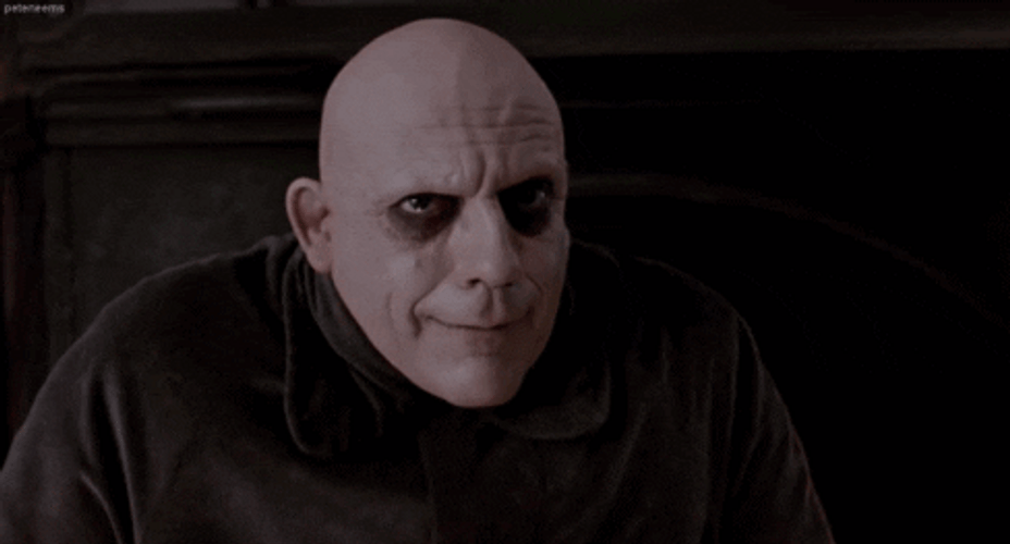 Uncle Fester Jackie Coogan Eye Roll GIF