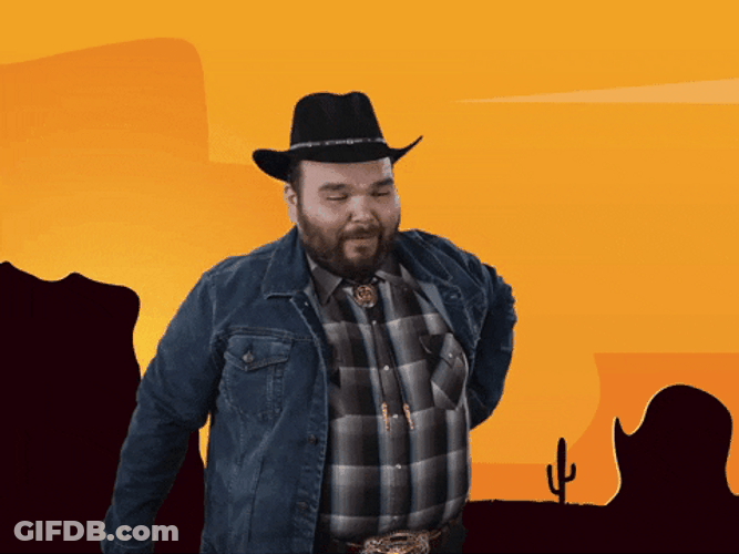 Uncle Howdy Fixing Hat GIF