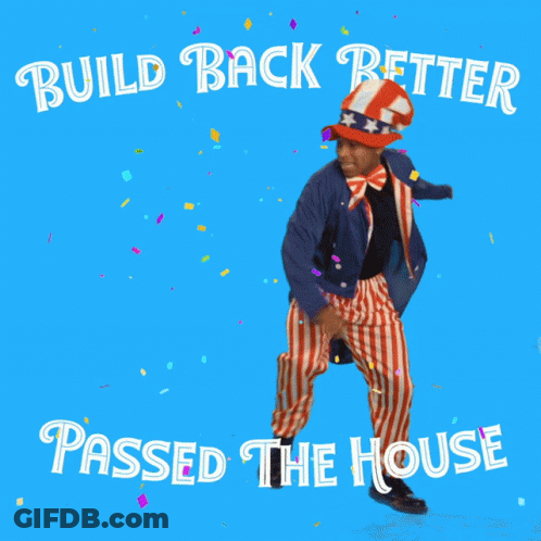 Uncle Sam Dancing Build Back Better Passed The House GIF
