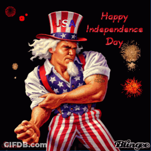 Uncle Sam Happy Independence Day GIF