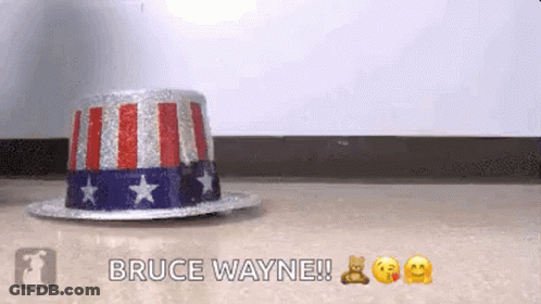 Uncle Sam Hat Bruce Wayne GIF