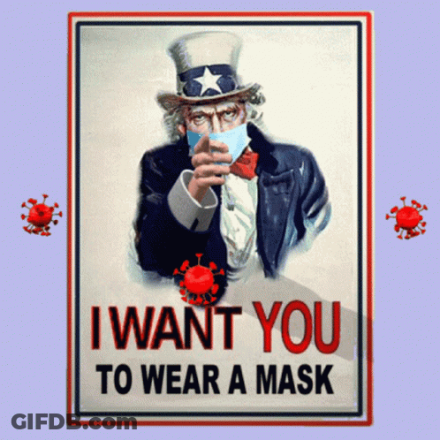 Uncle Sam Mask Poster I Want You To Wear Mask GIF