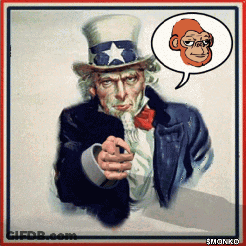 Uncle Sam Pointing At Monkey GIF