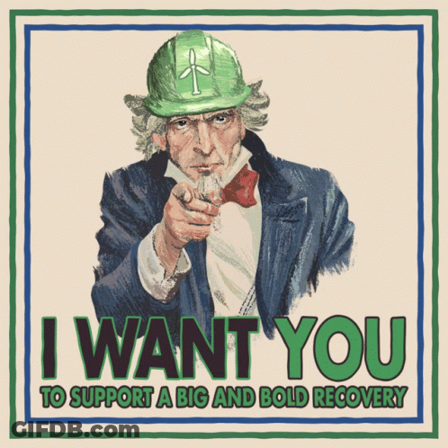 Uncle Sam Pointing I Want You Support Recovery GIF