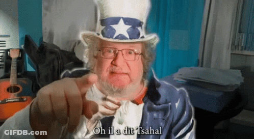 Uncle Sam Pointing Says Oh Il A Dit Tsahal GIF